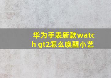 华为手表新款watch gt2怎么唤醒小艺